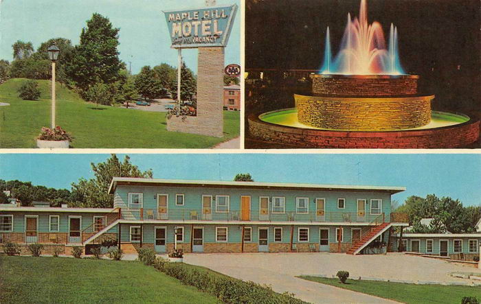 Maple Hill Motel - OLD POSTCARD PHOTO